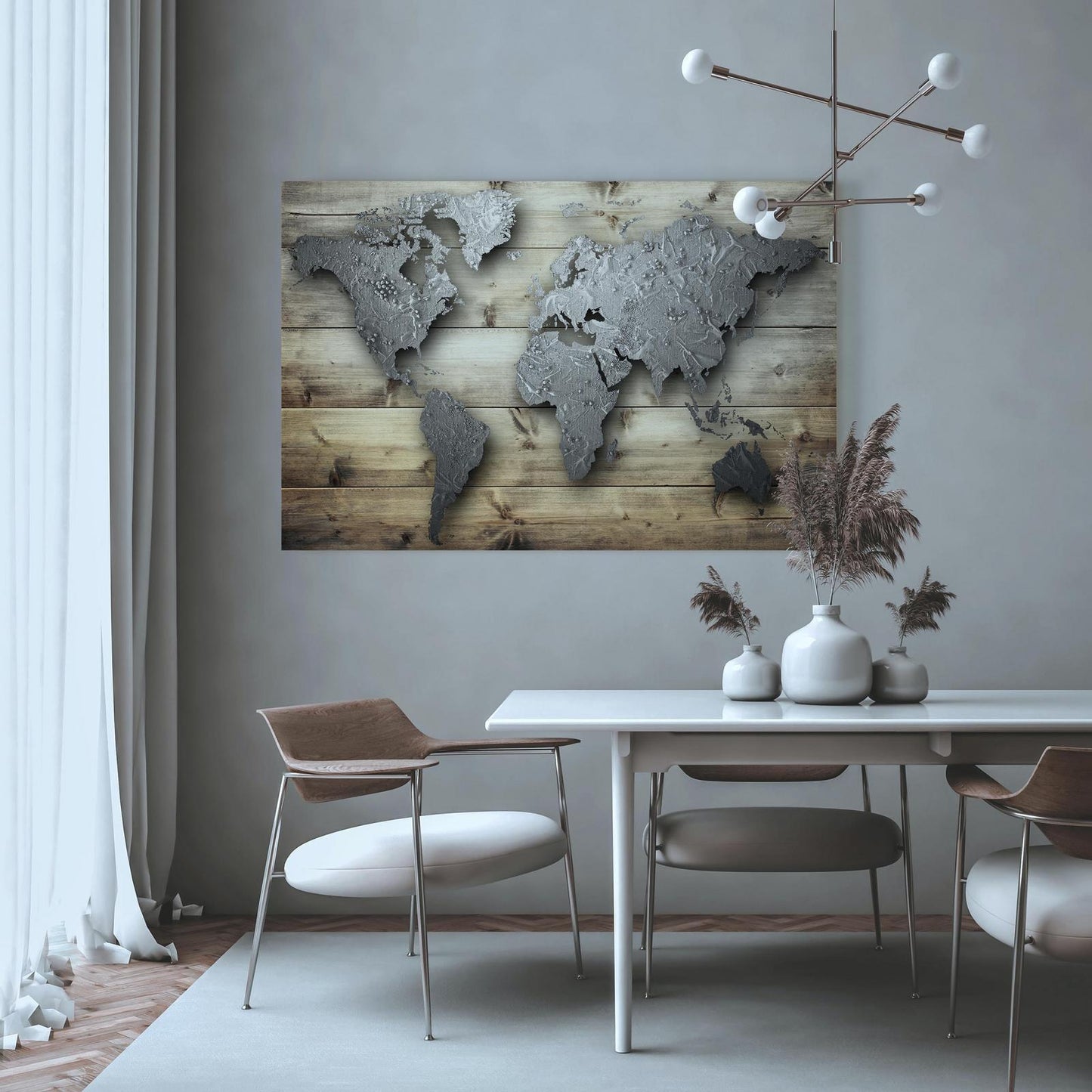 Leinwandbild - Silver World Artgeist