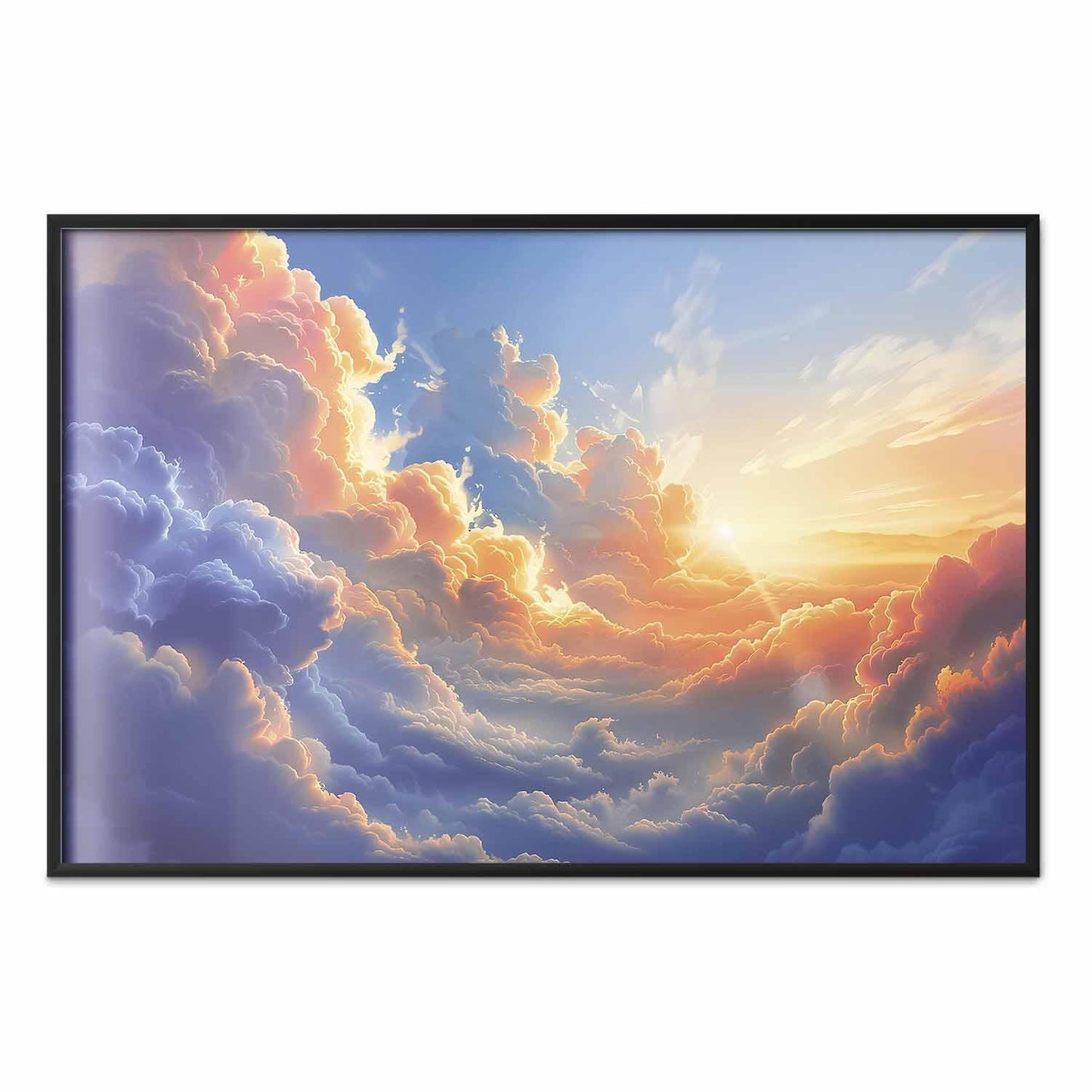 Poster - Sunset Over a Cloudy Sea: A Wonderful Symphony of Colors