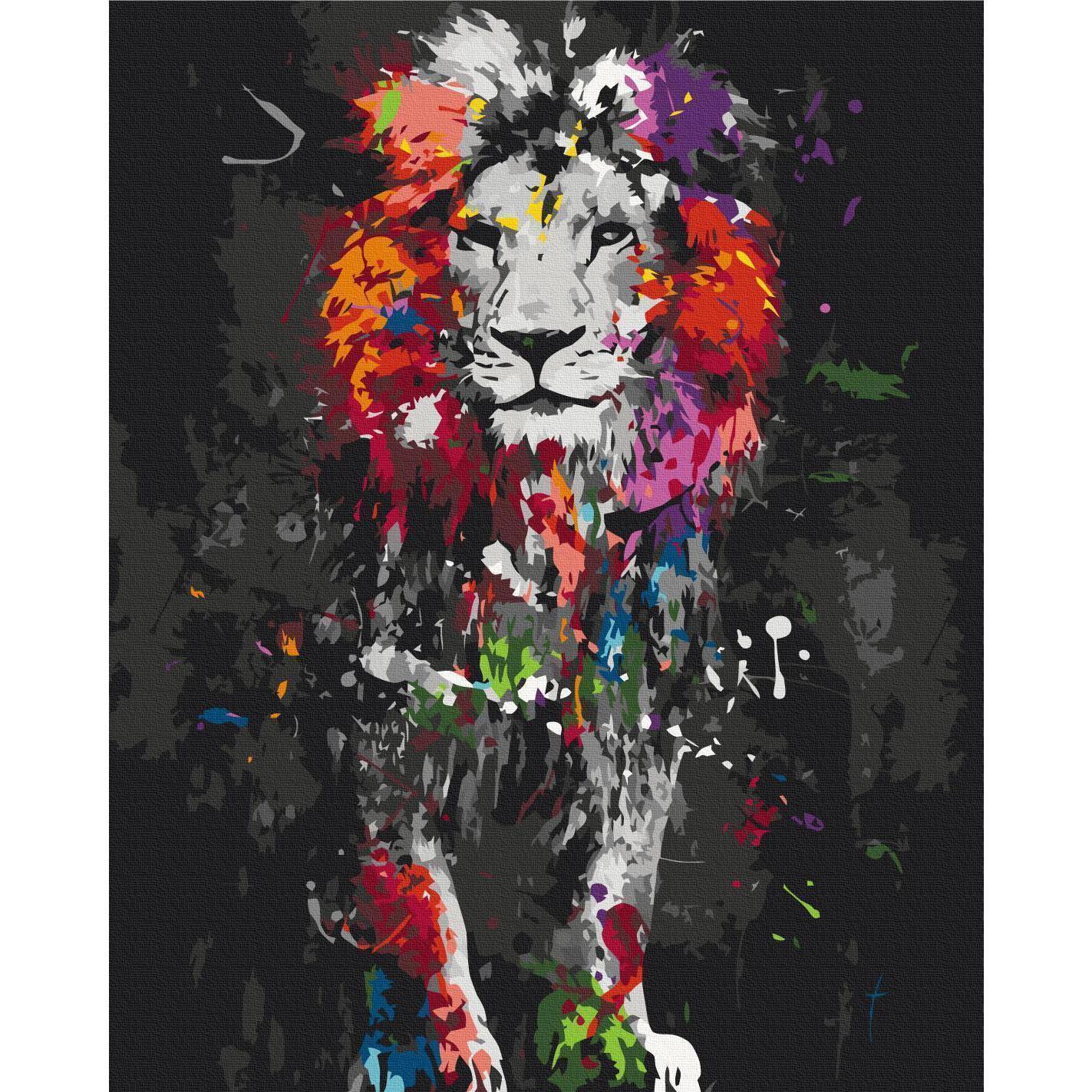 Malen nach Zahlen - Colourful Animals: Lion