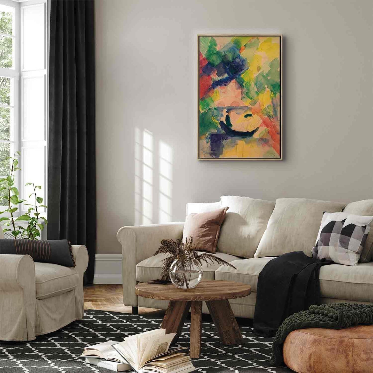Leinwandbild - Paar im Nachen (August Macke) Artgeist