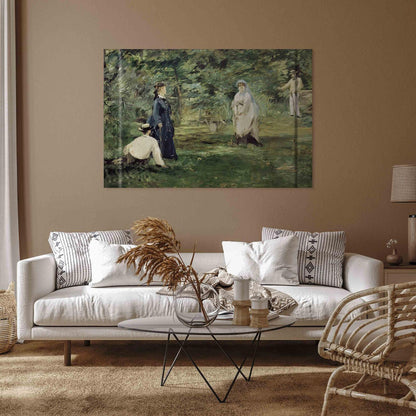 Leinwandbild - La Partie de croquet à Paris (Edouard Manet) Artgeist