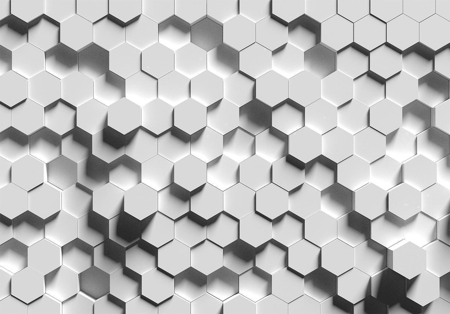 Fototapete „Hexagon 3D“ – Geometrische Eleganz für dein Zuhause