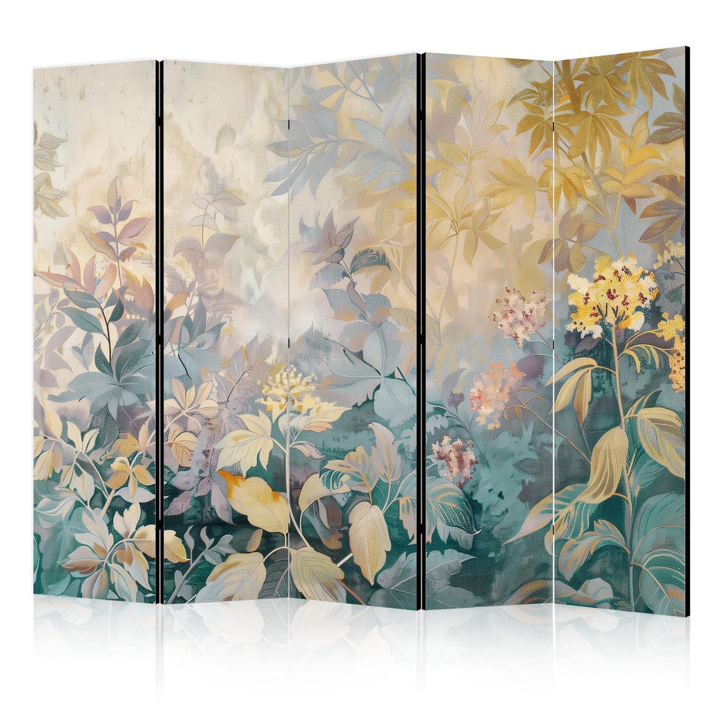 Paravent - Tapestry Pattern With Meadow and Flowers - Kilim With Spring Motif Artgeist