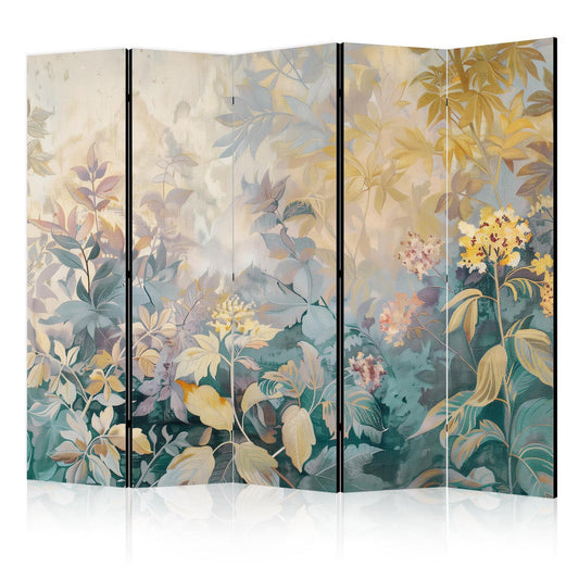 Paravent - Tapestry Pattern With Meadow and Flowers - Kilim With Spring Motif Artgeist