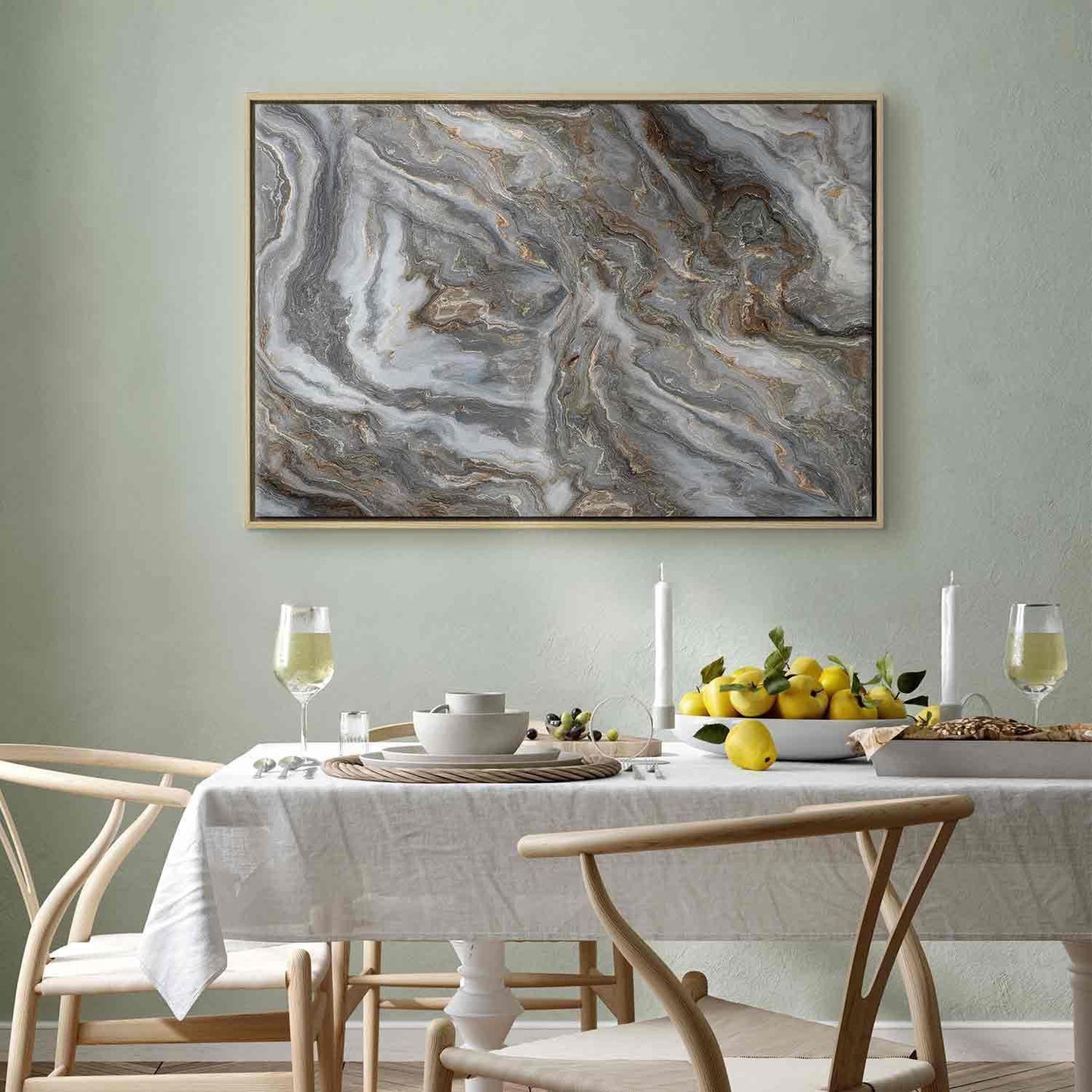 Leinwandbild - Stone abstractions – marble structures in neutral shades