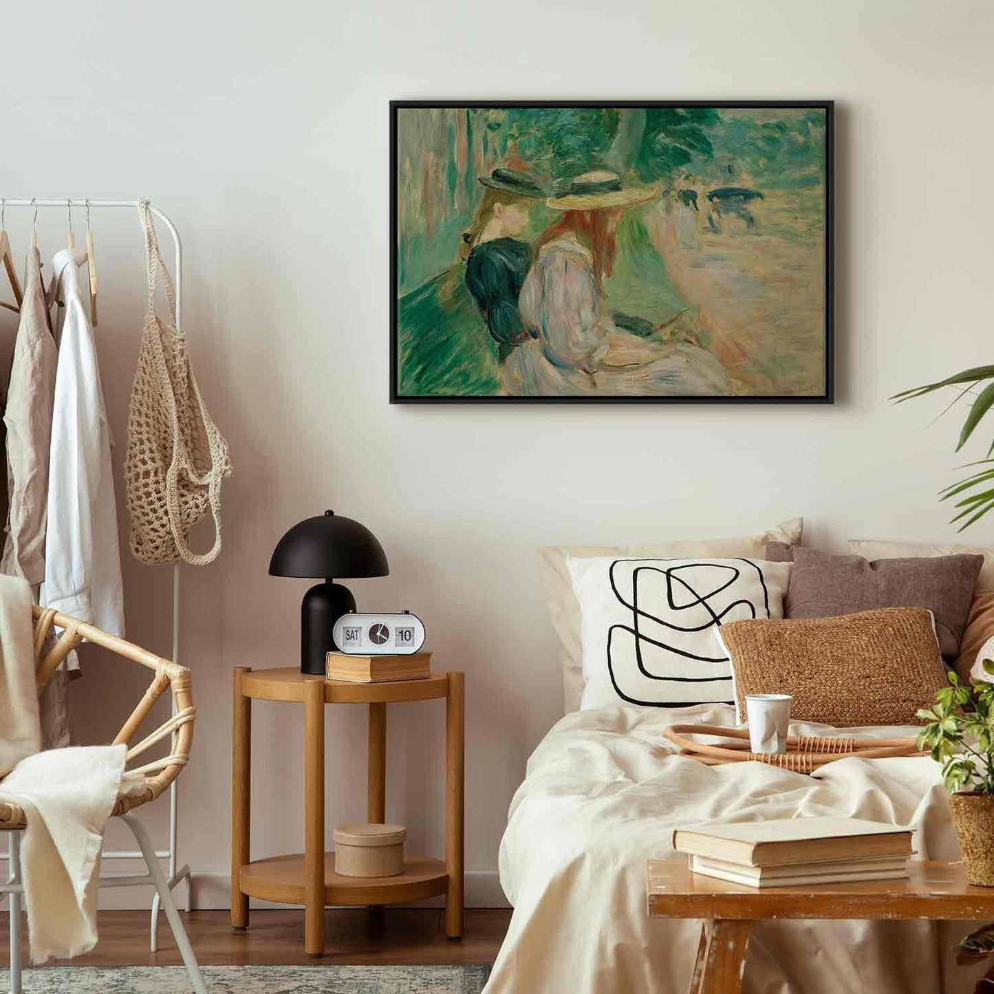 Leinwandbild - Berthe Morisot – Sur un banc de Bois de Boulogne