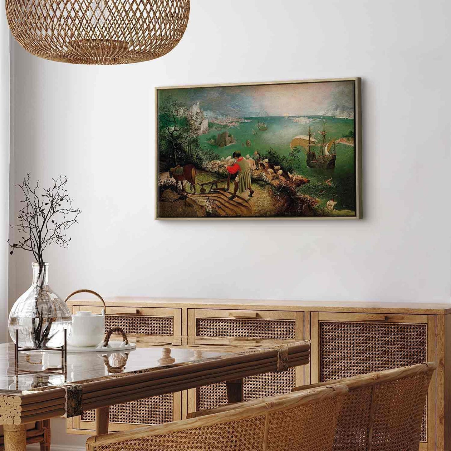 Leinwandbild - Landscape with the Fall of Icarus Artgeist
