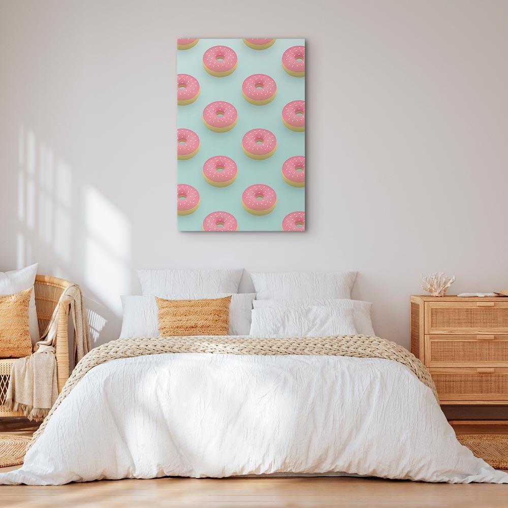 Leinwandbild - Pastel Donuts (1 Part) Vertical