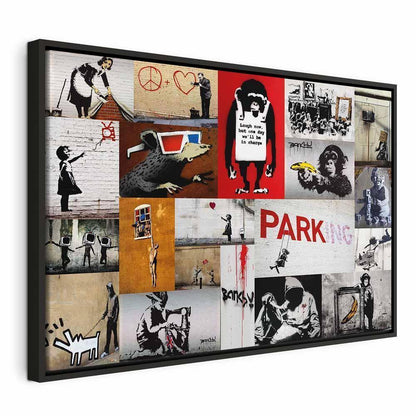 Leinwandbild - Banksy - collage