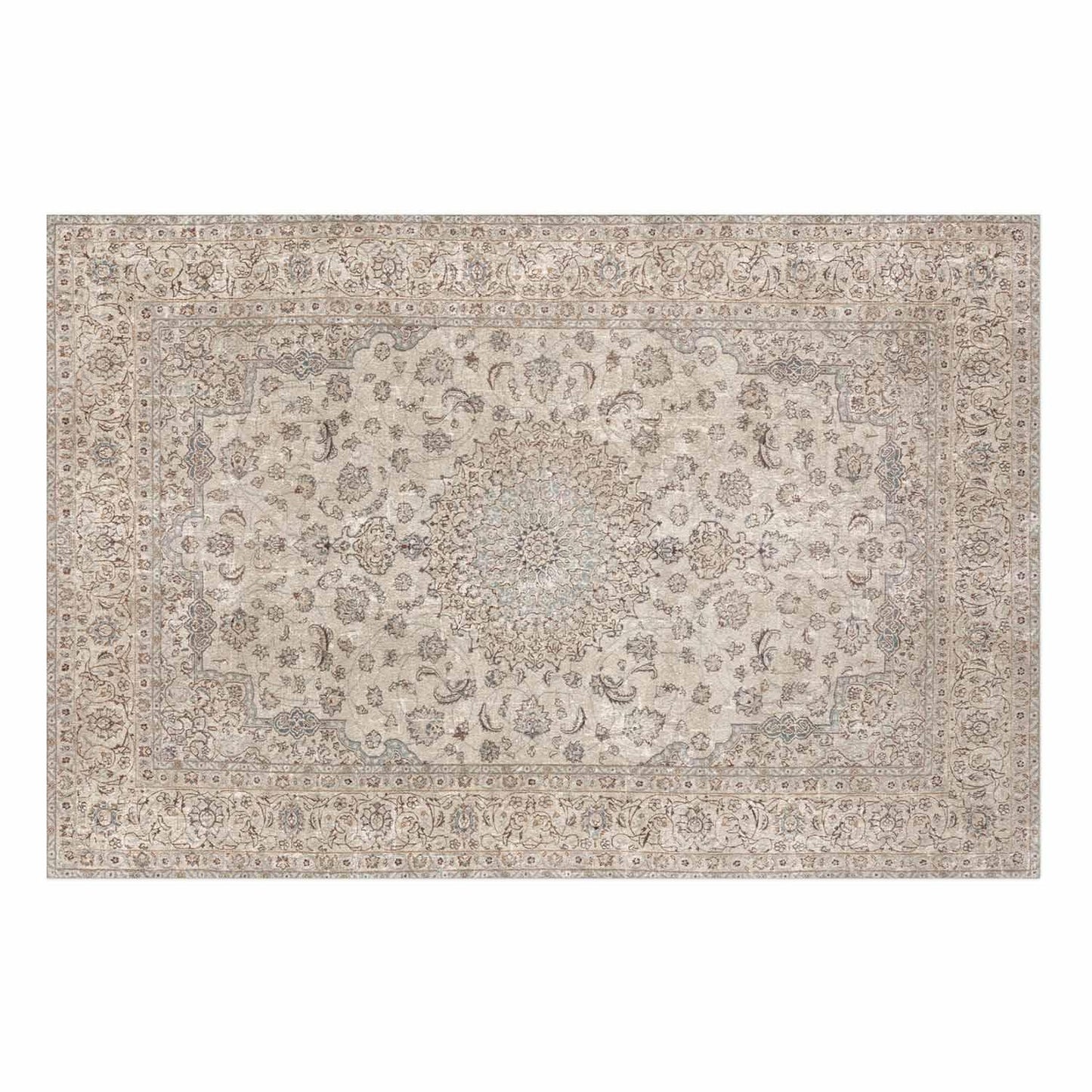 Poster - Sand Carpet - Worn Persian Rug with Rich Ornamental Motifs