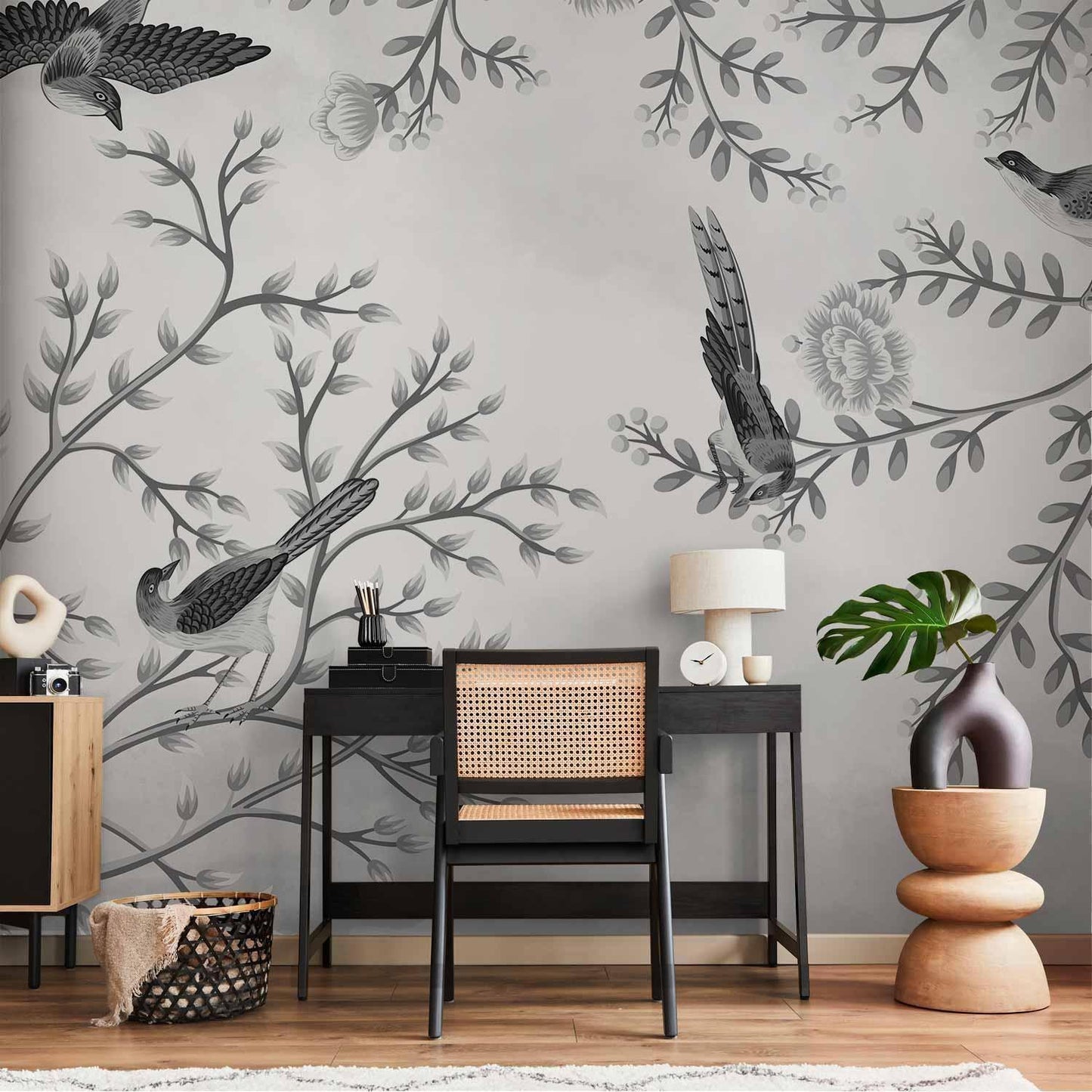 Fototapete - Birds in the Garden - Third Variant