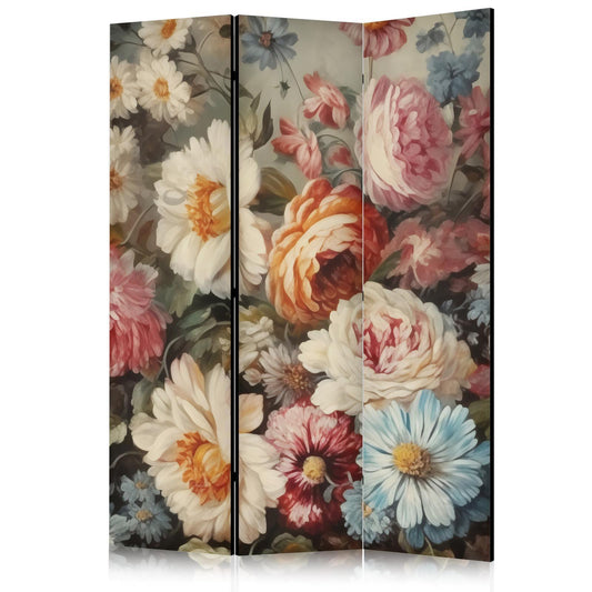 Paravent - Scent of Nature - Beautiful Garden Flowers in Pastel Colors Artgeist