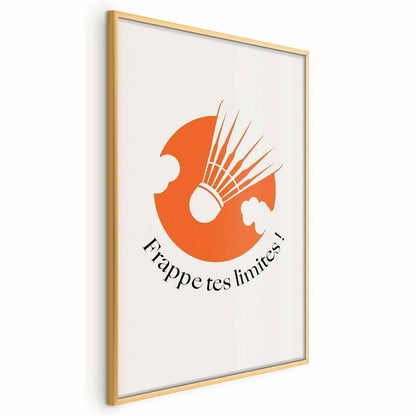 Poster - Shuttlecock Against the Orange Sun Artgeist