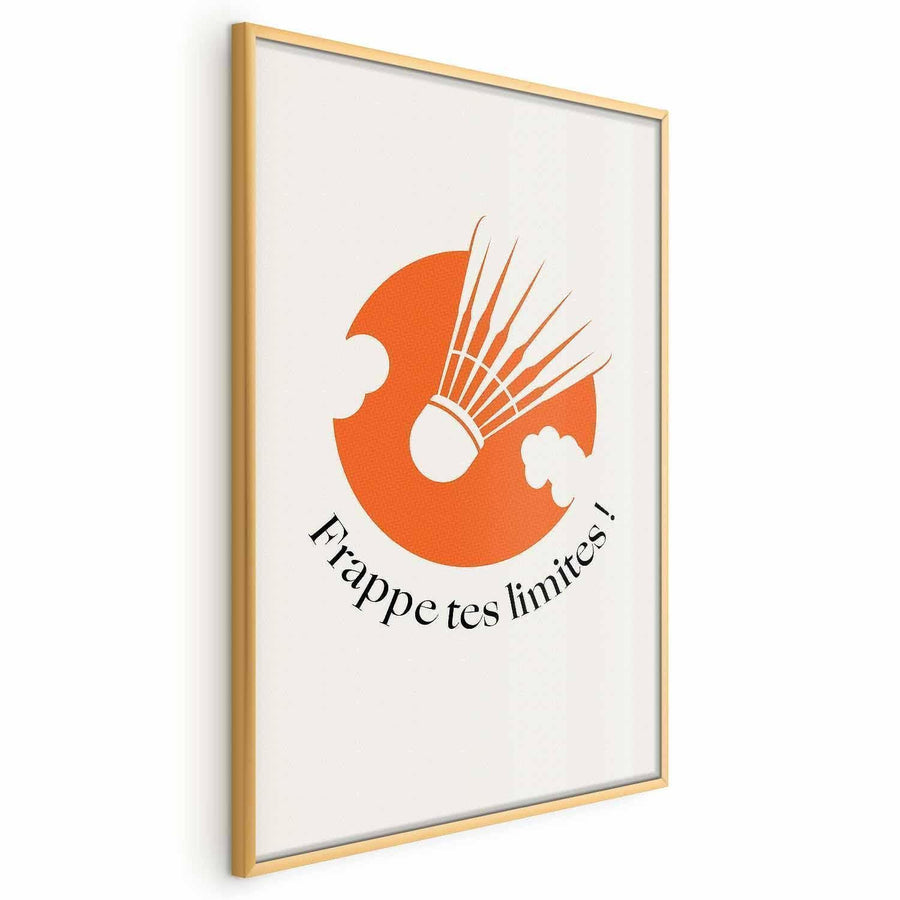 Poster - Shuttlecock Against the Orange Sun Artgeist