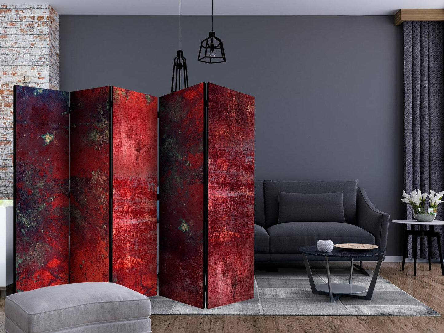 Paravent - Red Concrete II Artgeist