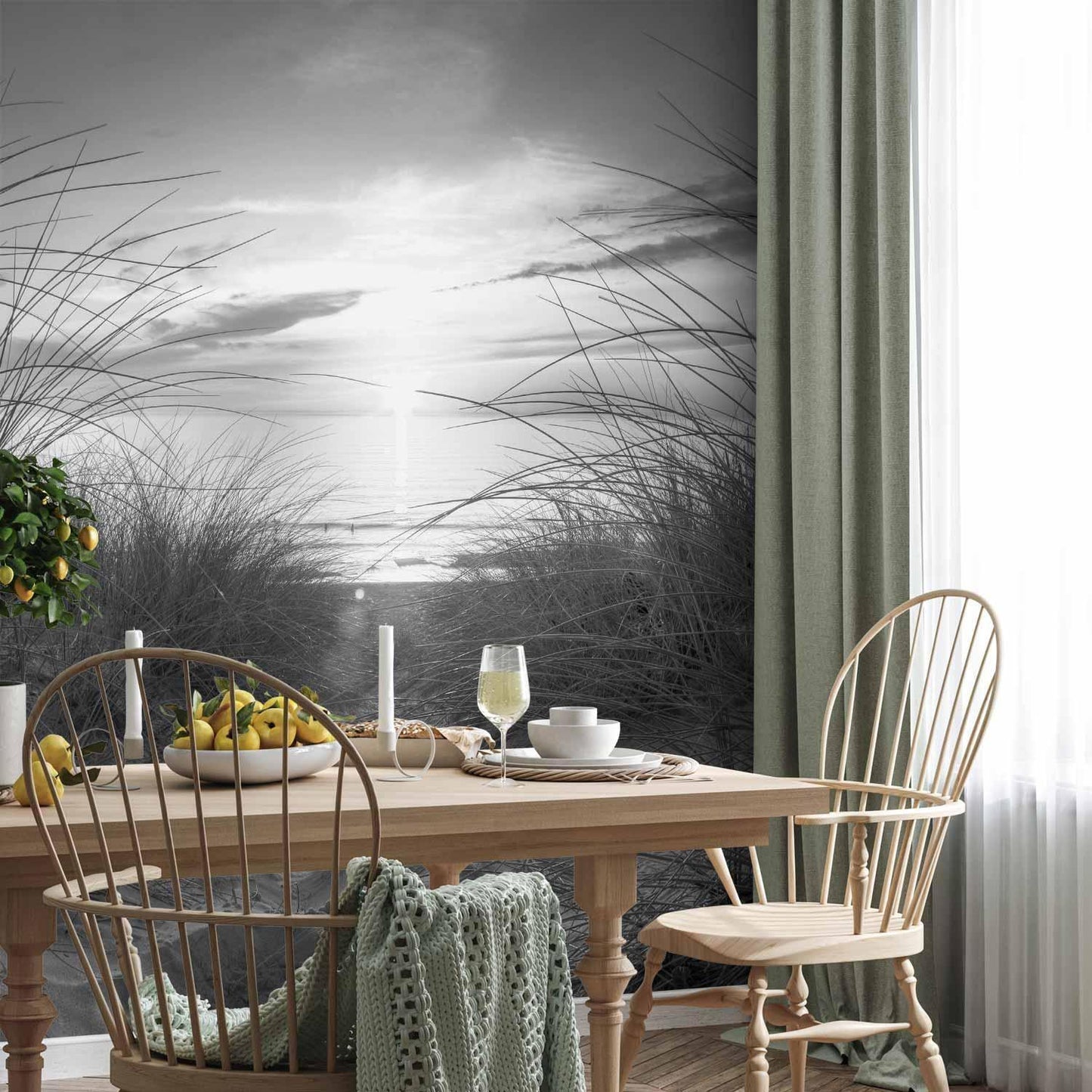 Fototapete - beach (black and white)