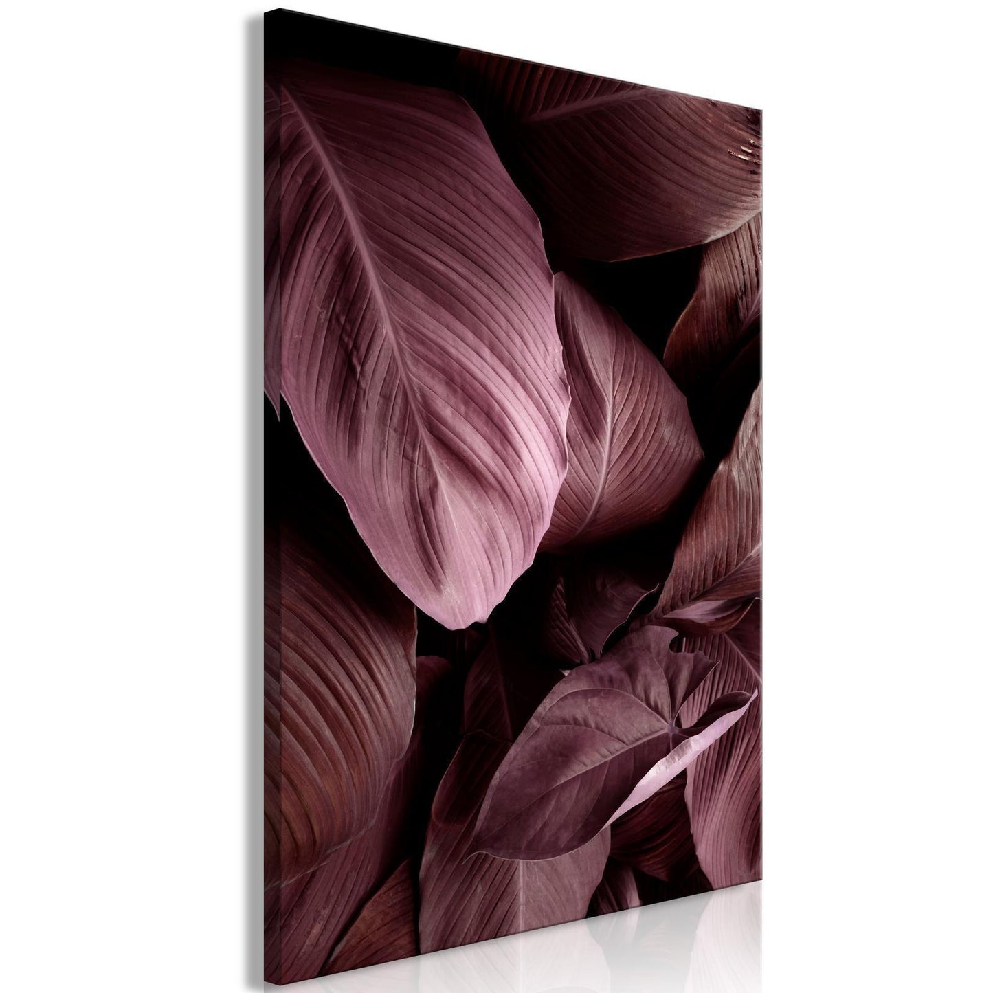 Leinwandbild - Velvet Leaves (1 Part) Vertical Artgeist