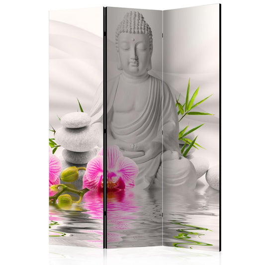 Paravent - Buddha and Orchids Artgeist