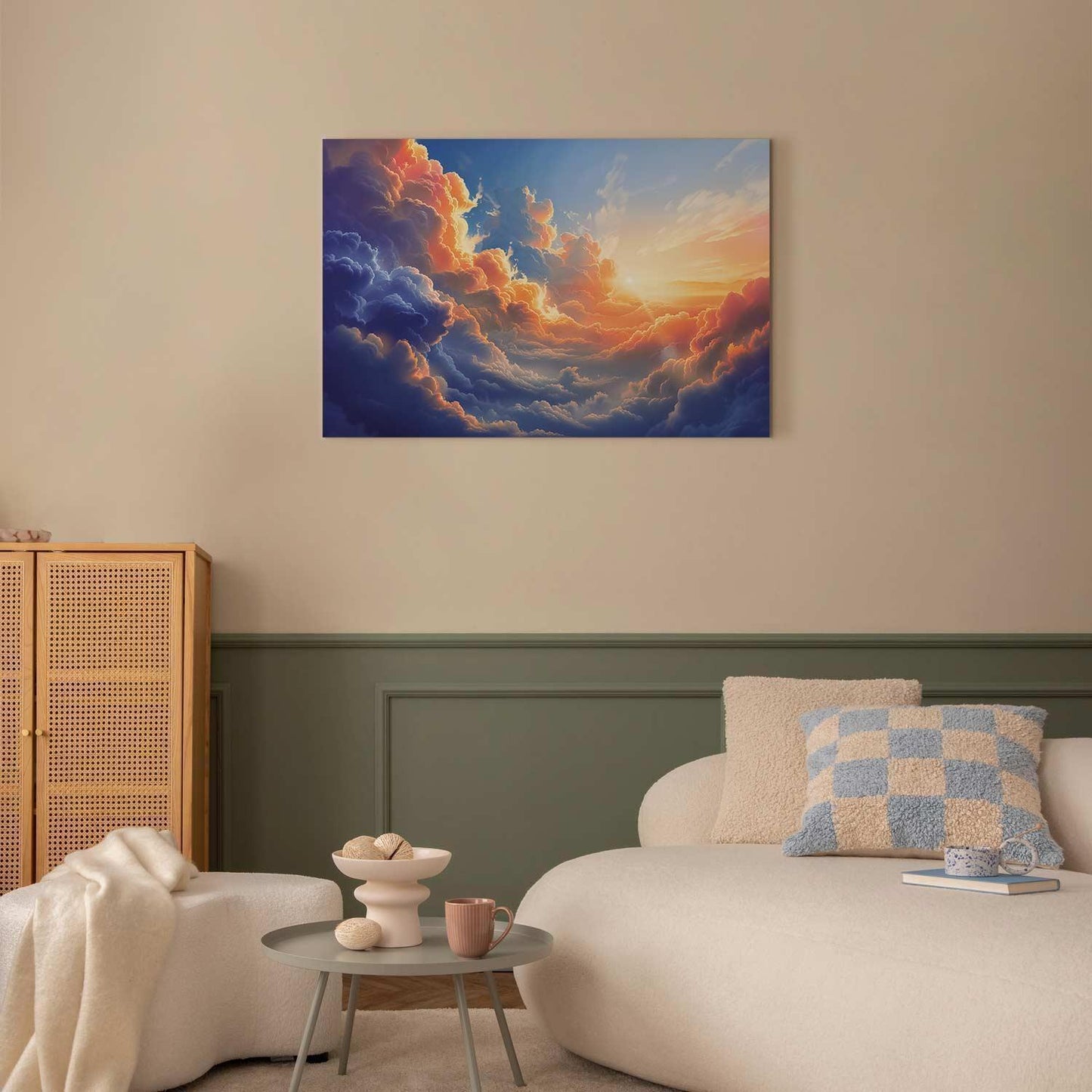 Leinwandbild - Sunset Over a Cloudy Sea: A Wonderful Symphony of Colors Artgeist