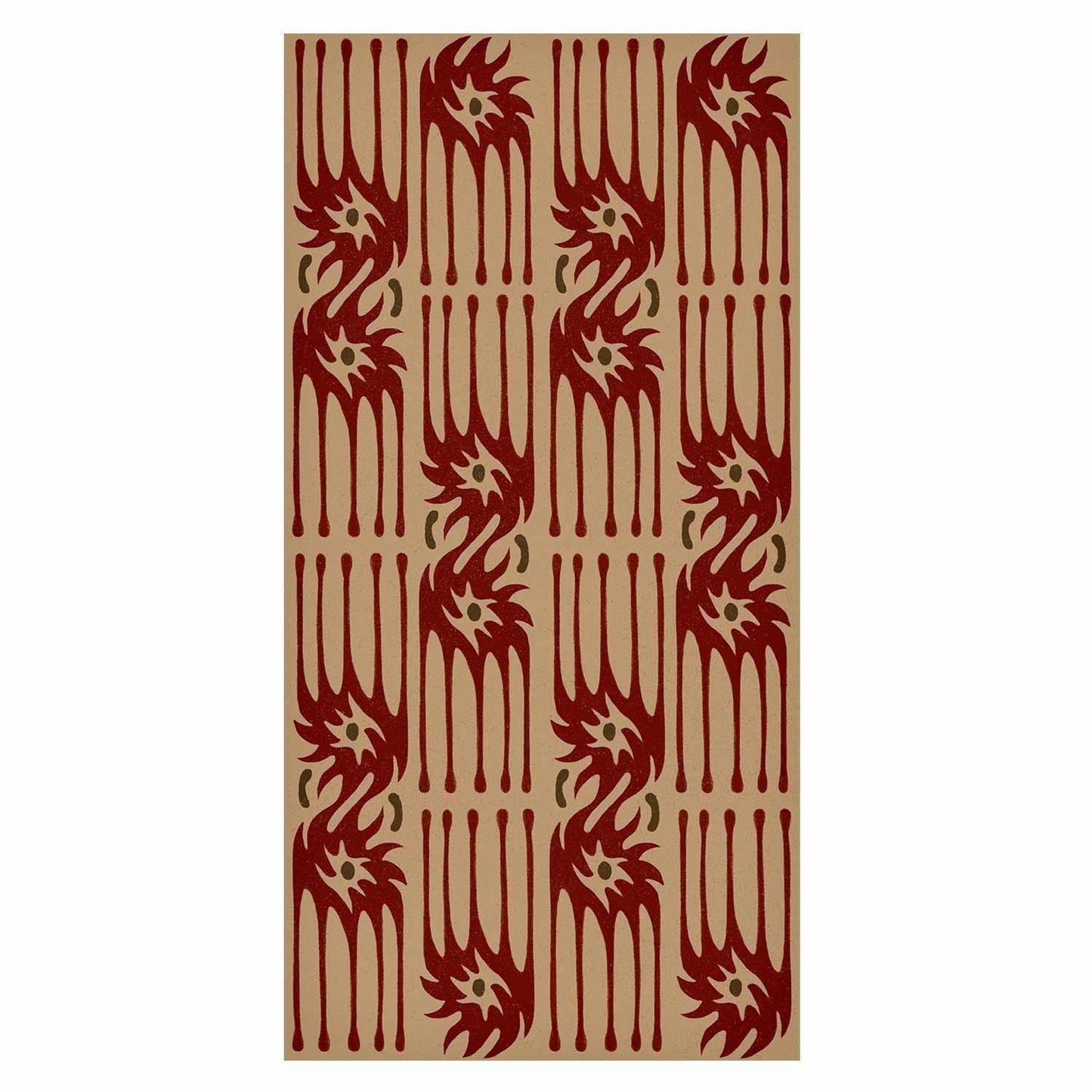 Tapete - Red claws – irregular shapes on a paper background