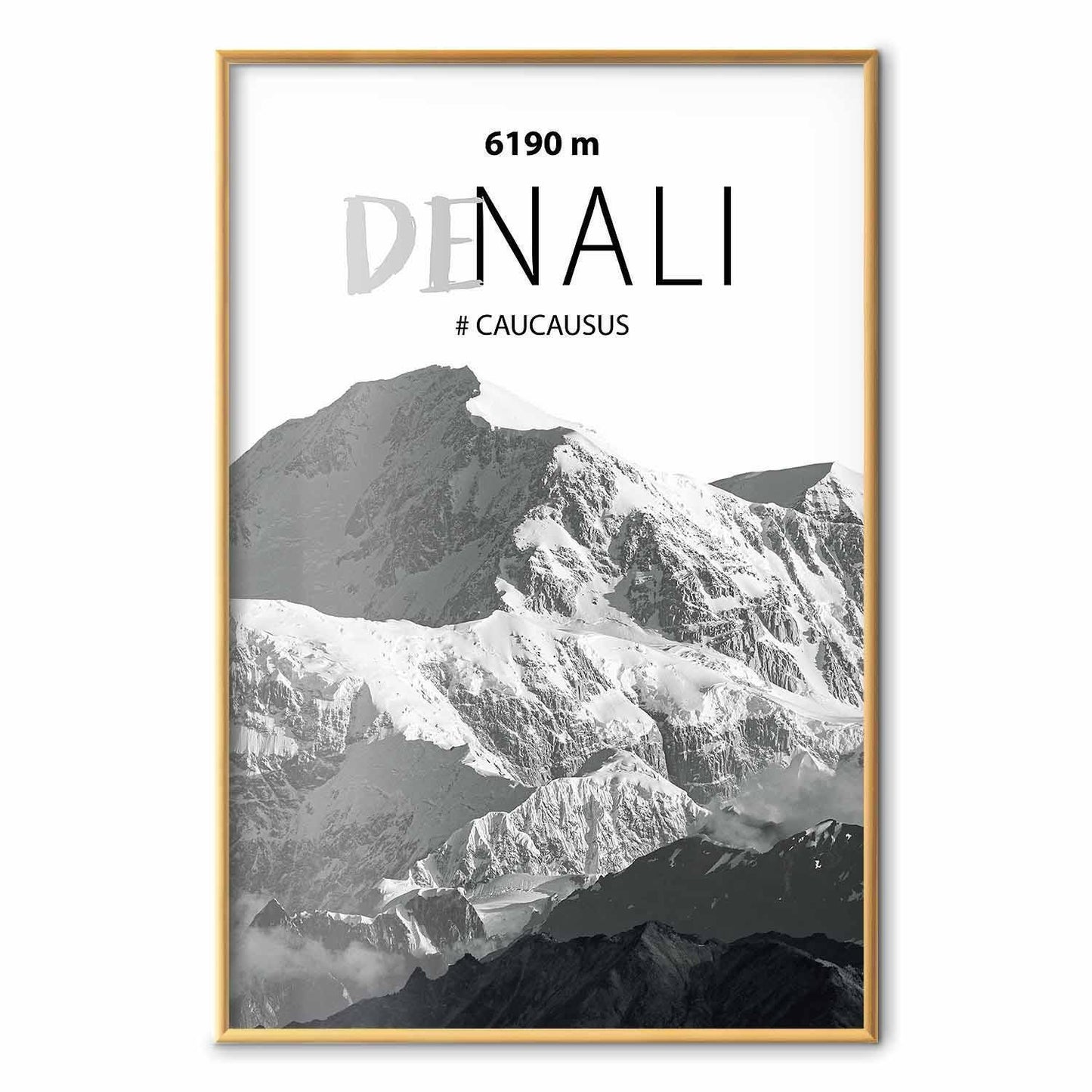 Poster - Majestic mountain peak Denali mountain crown mountain landscape