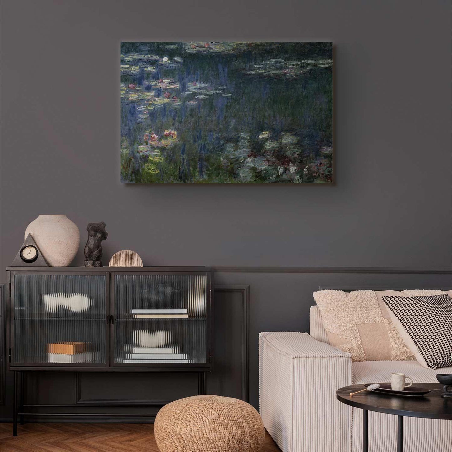 Leinwandbild - Claude Monet – Waterlilies: Green Reflections