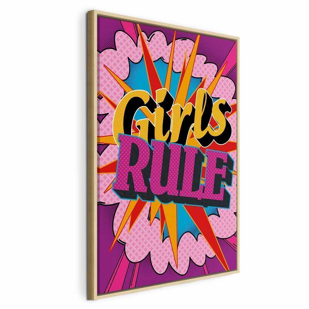 Leinwandbild - Energy of Colors (1-part) - English Text on Colorful Background