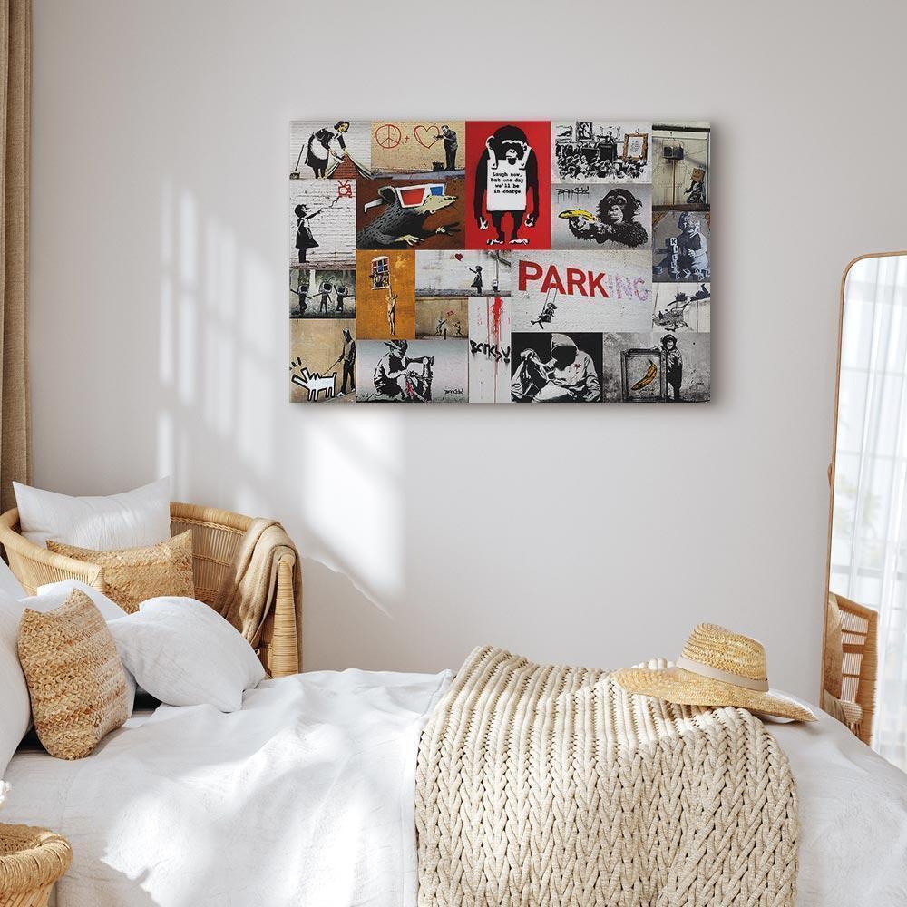 Leinwandbild - Banksy - collage