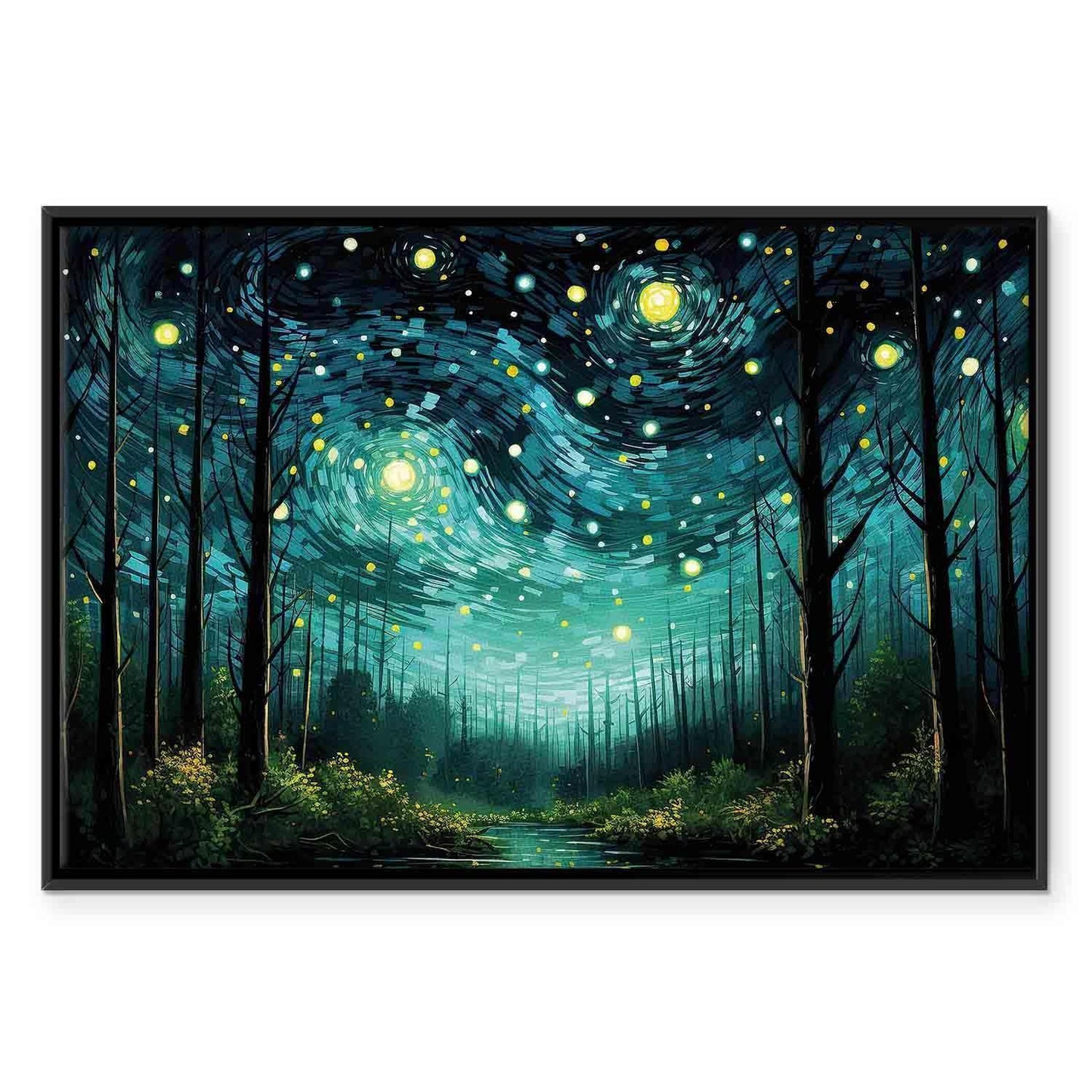 Leinwandbild - Starry night - a contemporary version of Van Gogh's night sky