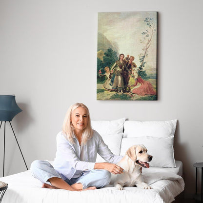 Leinwandbild - Francisco Goya – Spring or the Flower Seller