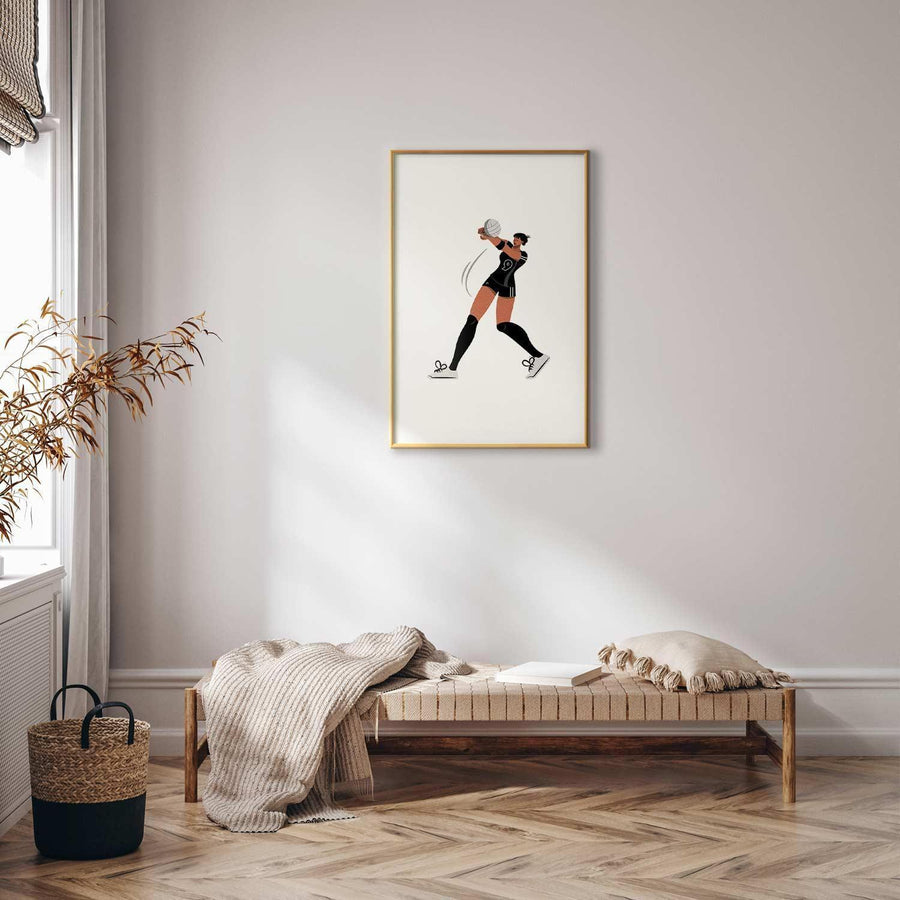 Poster - Illustration - Female Volleyball Team Player Artgeist