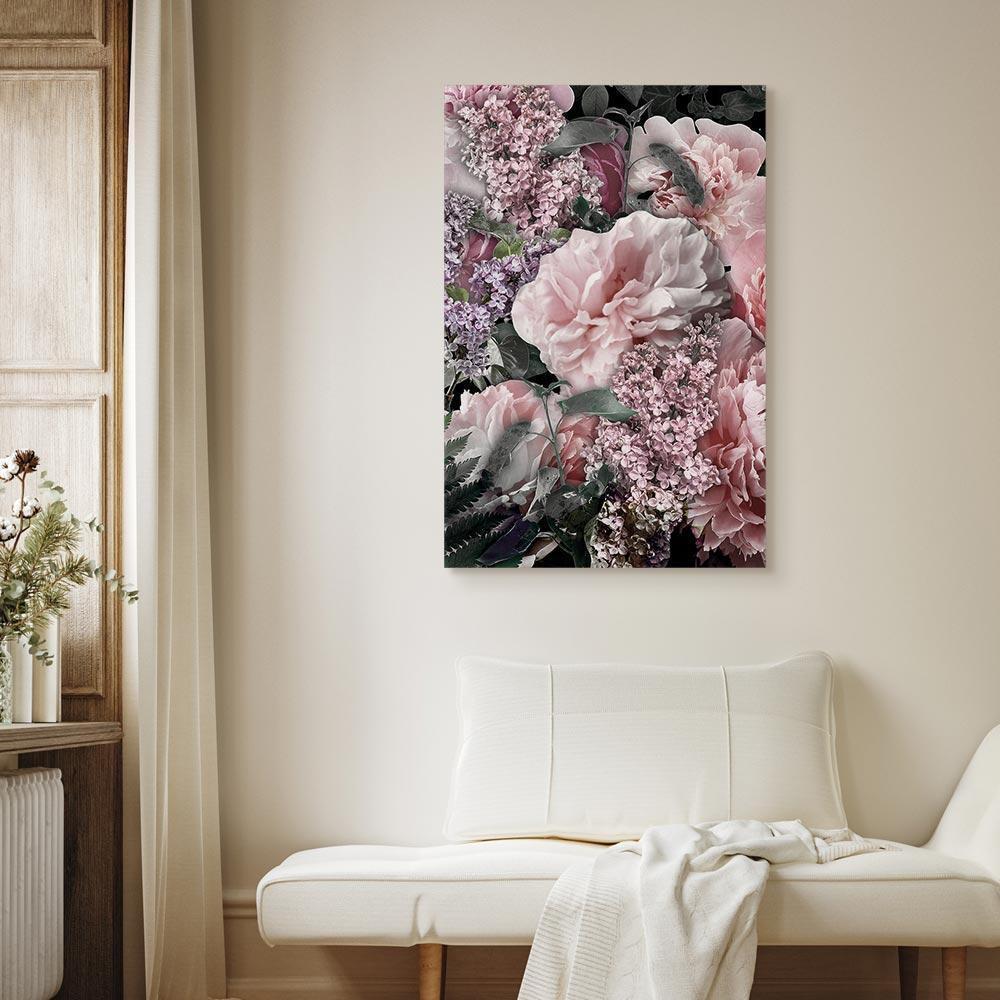 Leinwandbild - Among Flowers (1-part) - Blooming Plants in Nature's Colors