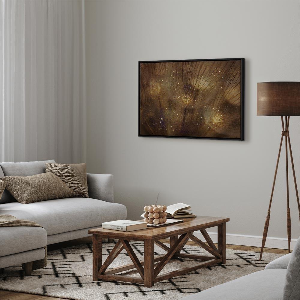 Leinwandbild - Golden Dandelions (1 Part) Wide