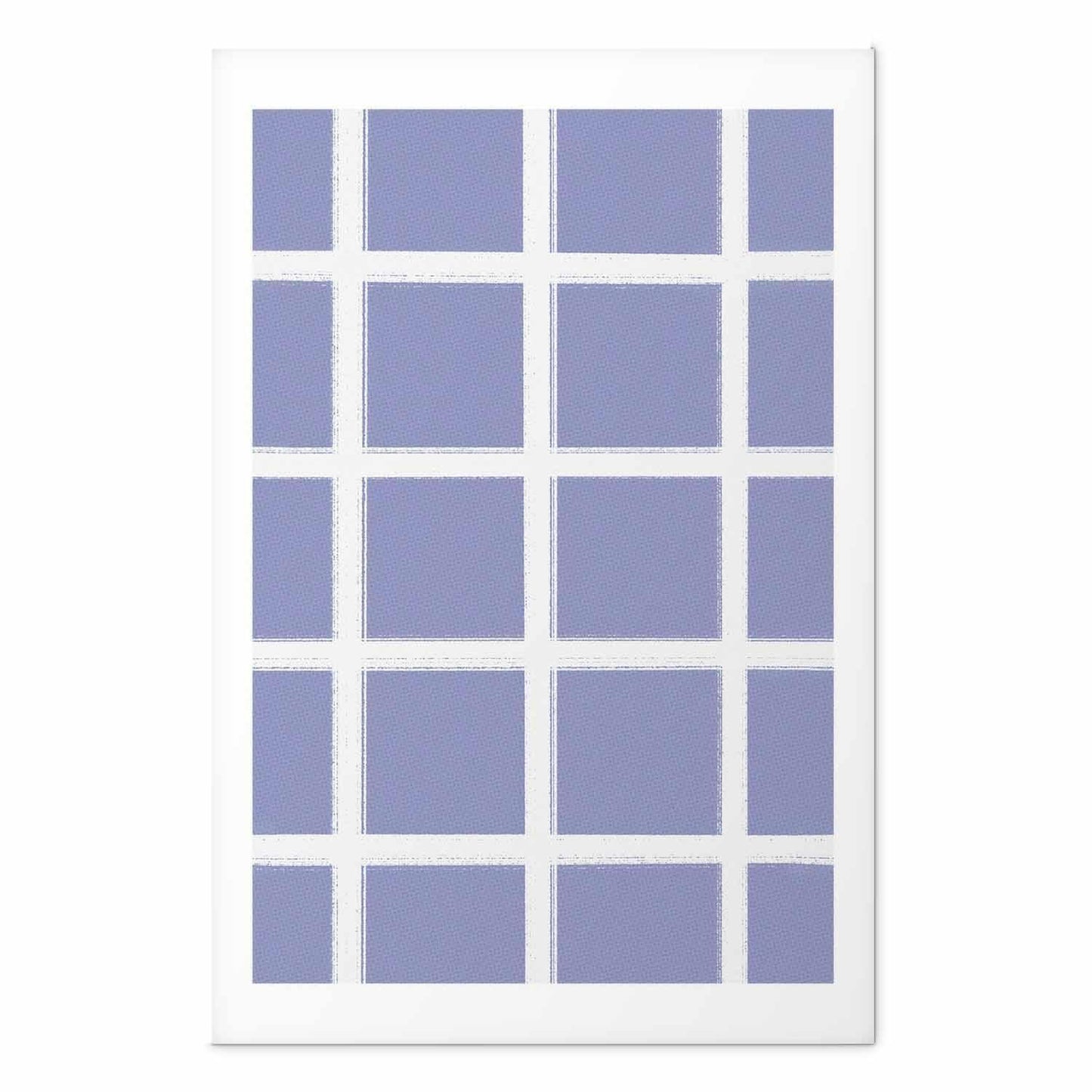 Poster - White Lines - a grid with large gaps on a blue background