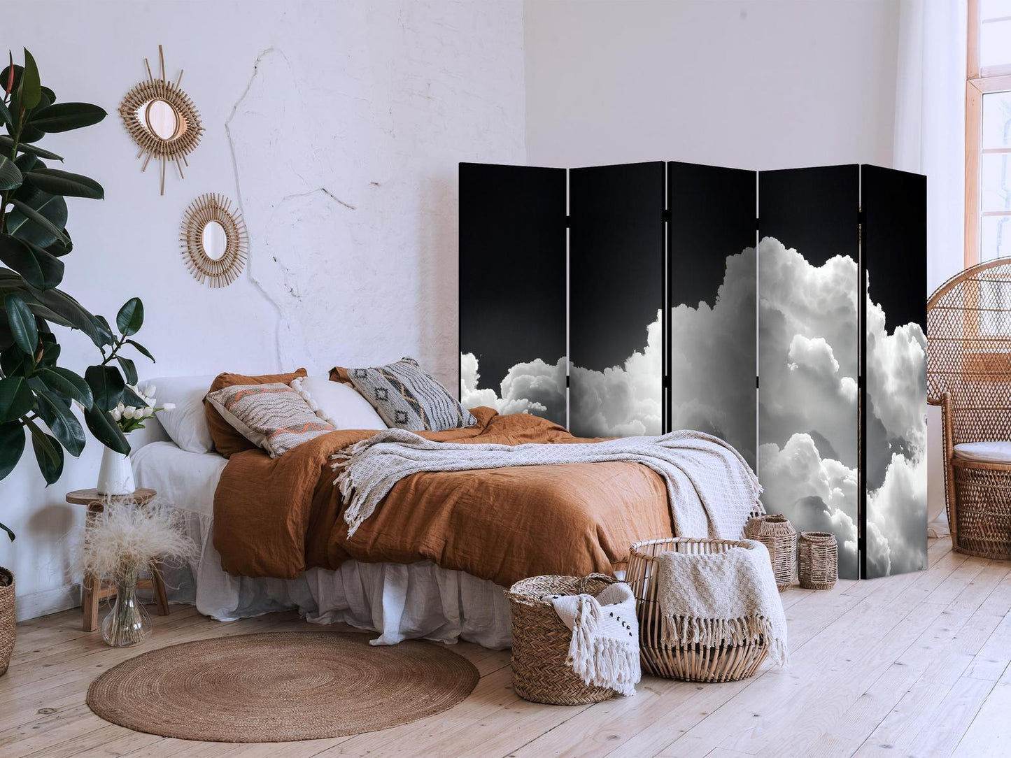 Paravent - Discover the Endless Game of Sunlight – Clouds and Shadows in the Sky Artgeist