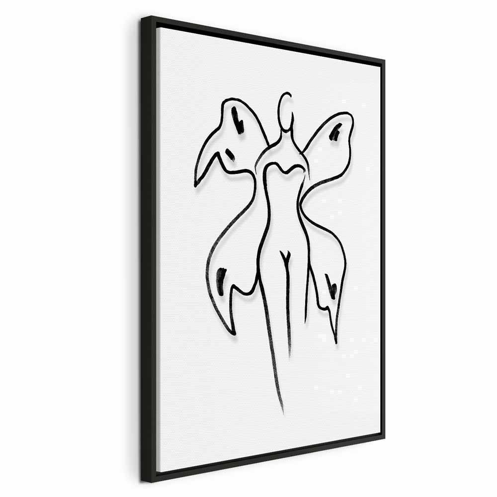 Leinwandbild - Butterfly Woman (1 Part) Vertical