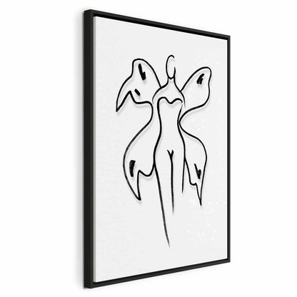 Leinwandbild - Butterfly Woman (1 Part) Vertical