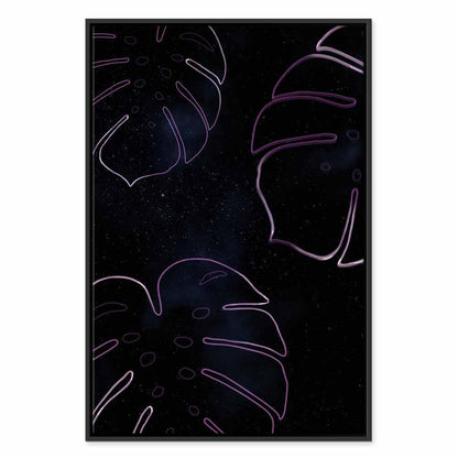Leinwandbild - Galactic Monstera (1 Part) Vertical