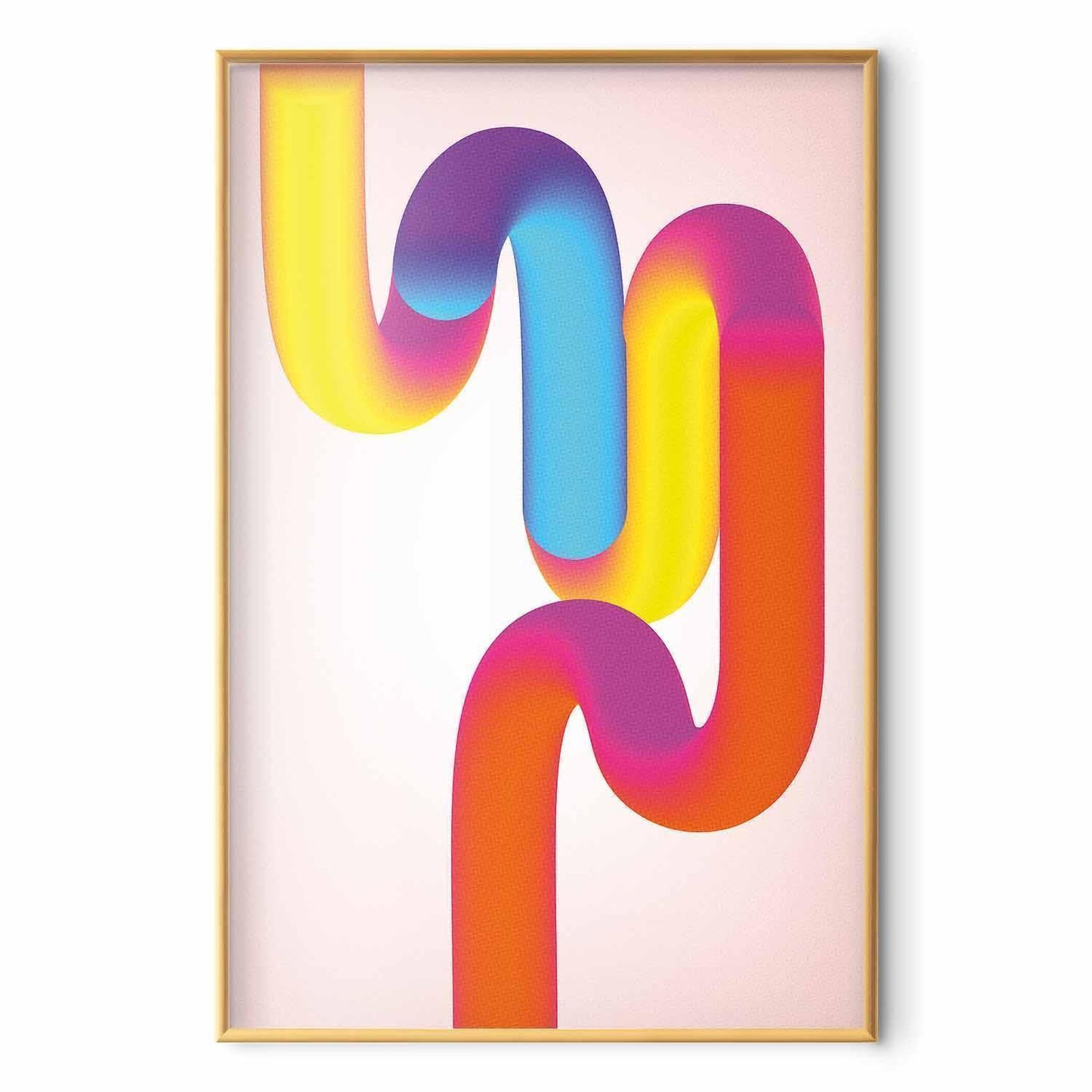 Poster - Rainbow Tubes - abstract illustration with colorful gradients