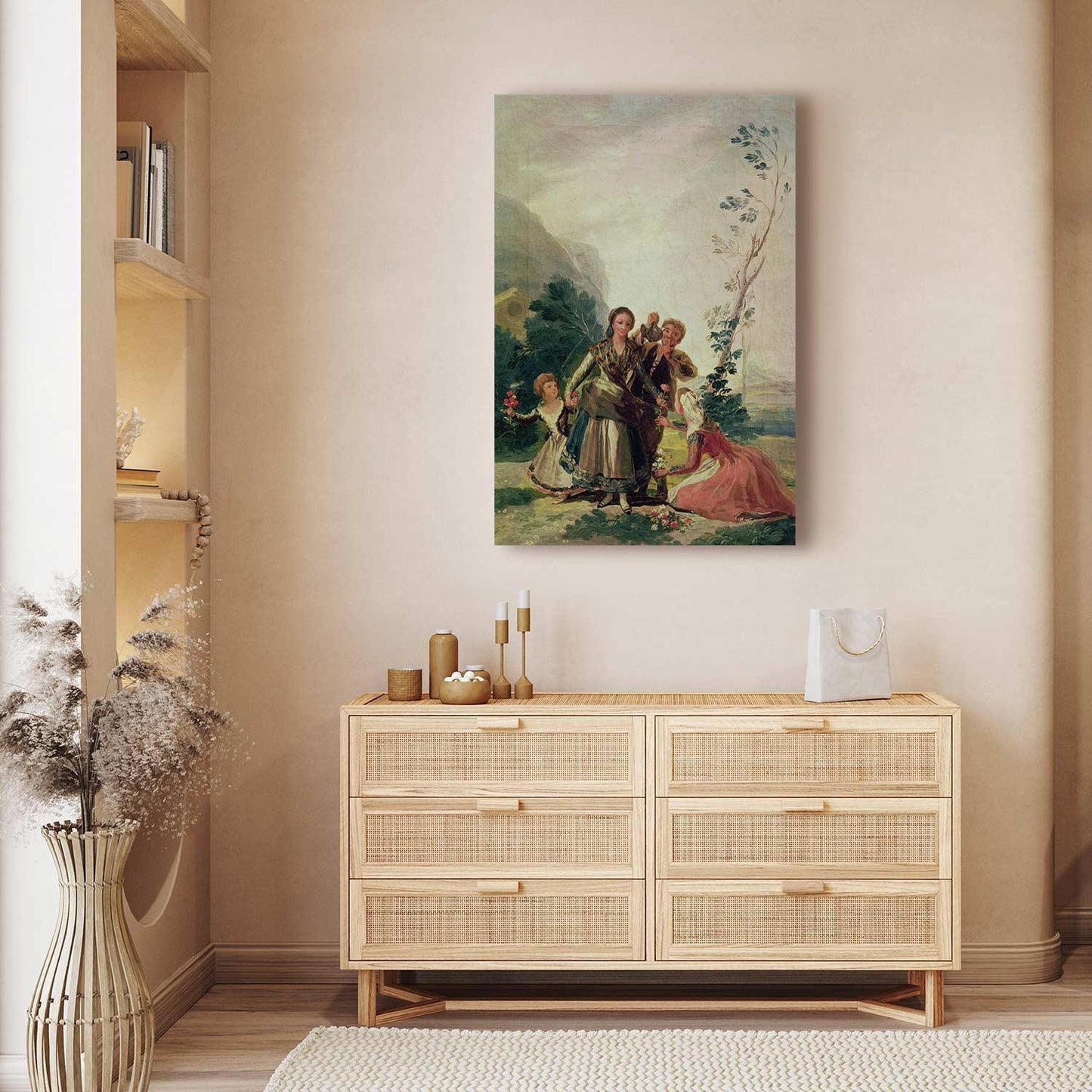 Leinwandbild - Francisco Goya – Spring or the Flower Seller