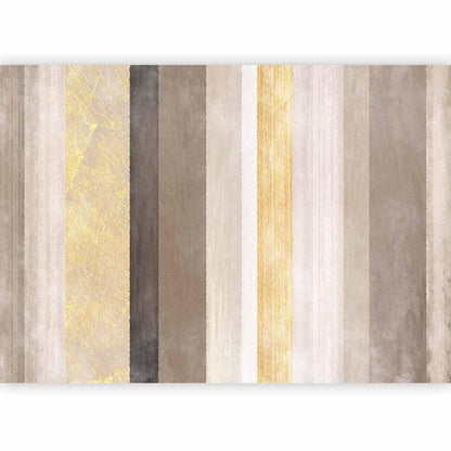 Fototapete - Striped pattern - abstract background in various stripes with gold pattern Artgeist