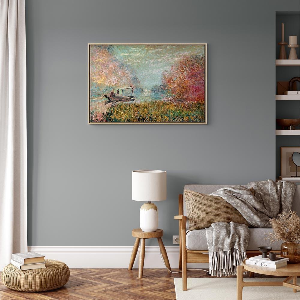 Leinwandbild - Claude Monet – Boat on the Seine