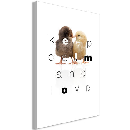 Leinwandbild - Keep Calm and Love (1 Part) Vertical Artgeist