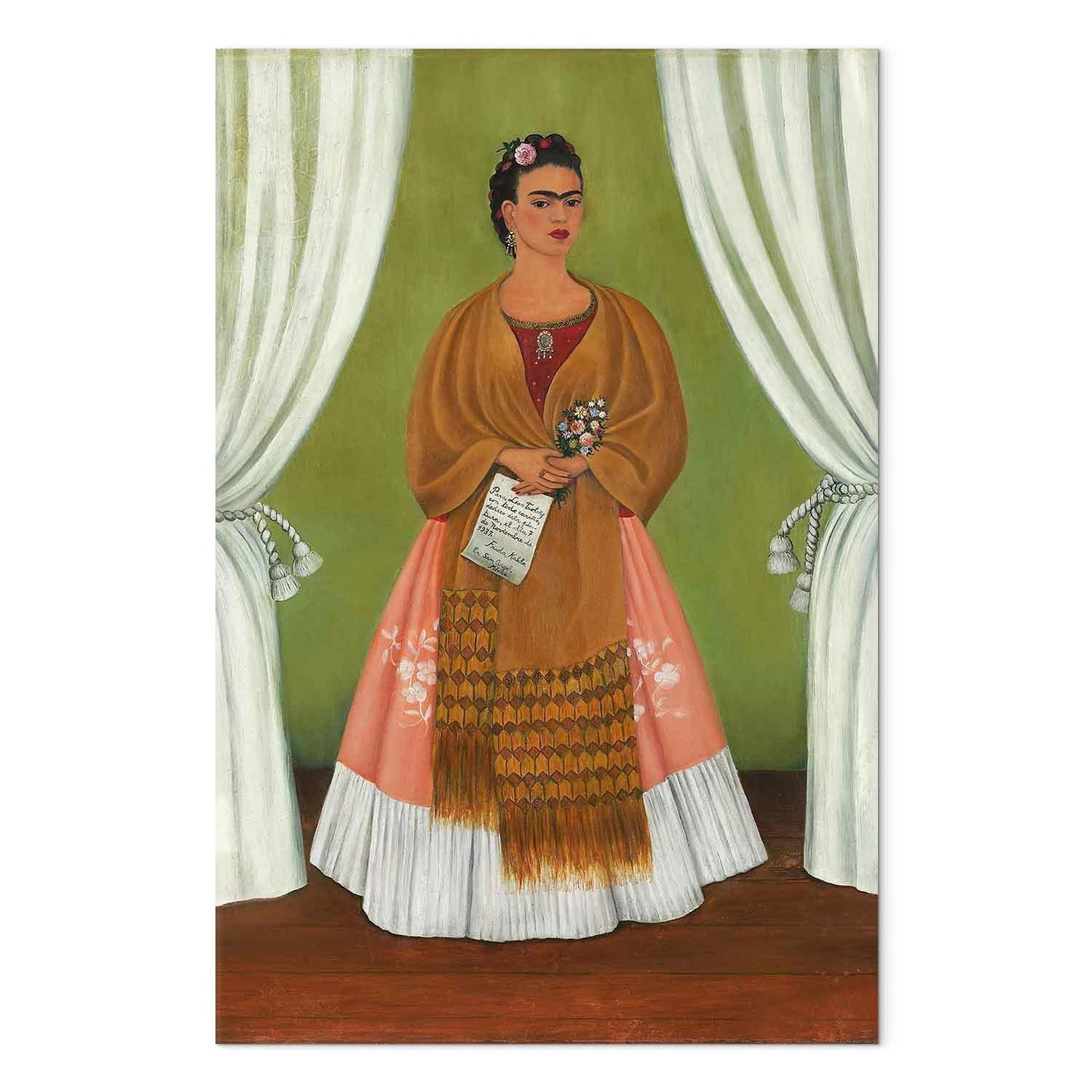 Leinwandbild - Frida Kahlo – Self-Portrait Dedicated to Leon Trotsky
