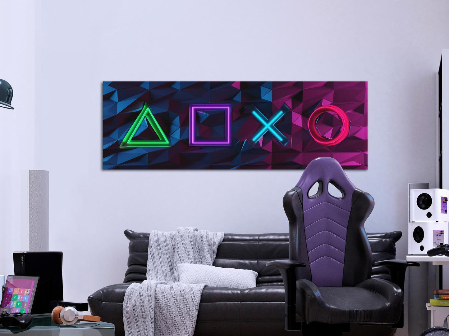 Leinwandbild - Facade of Symbols (1 Part) Narrow Artgeist