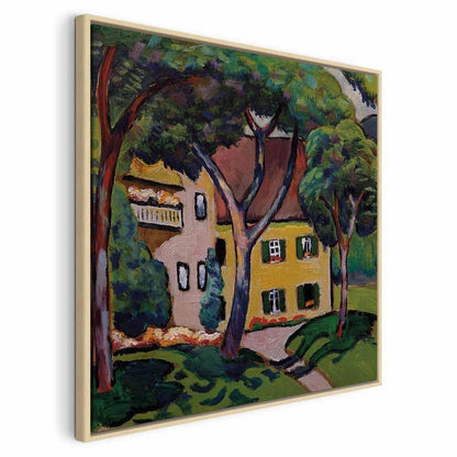 Leinwandbild - August Macke – Staudacherhaus in Tegernsee