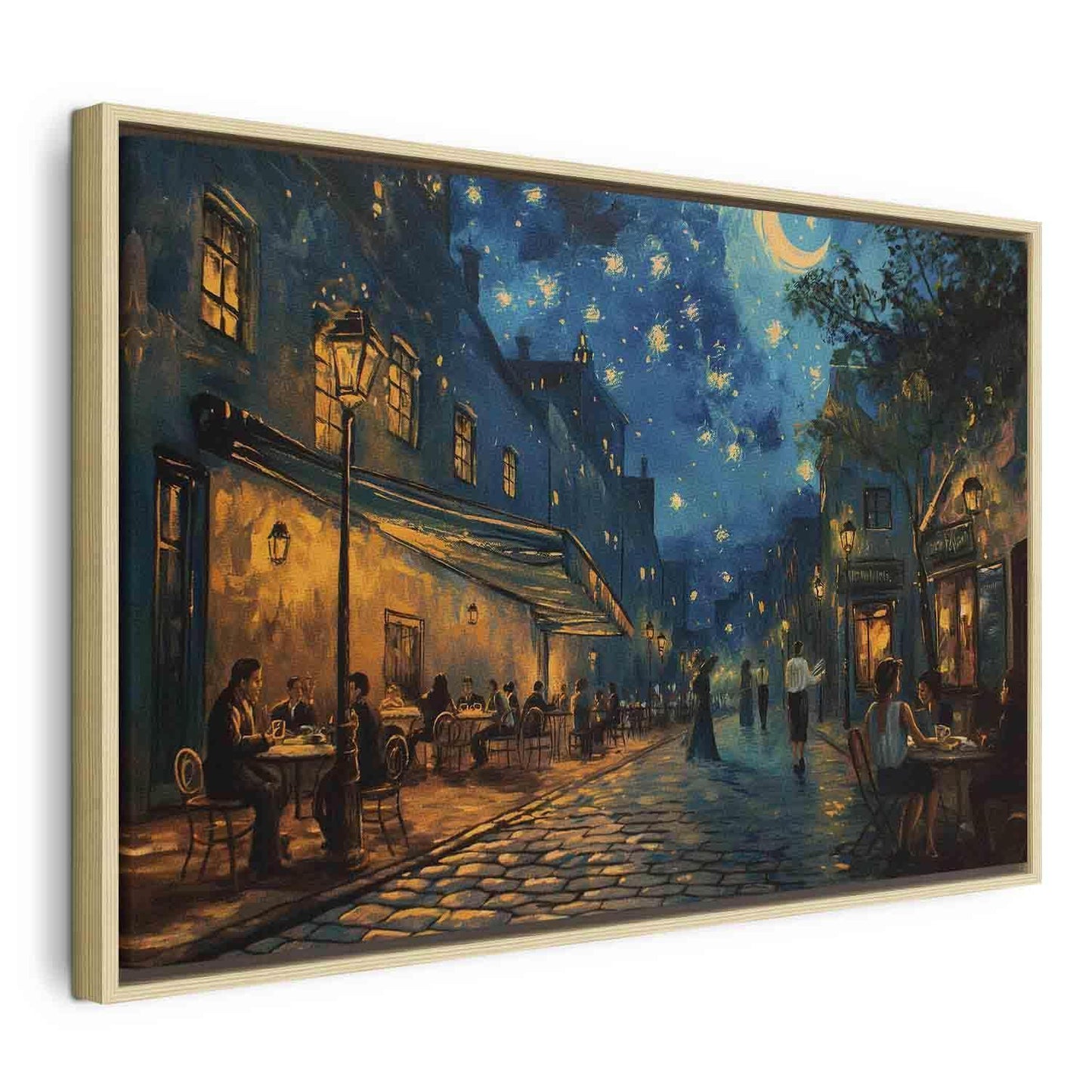 Leinwandbild - Paris street – a painting inspired by Vincent van Gogh's style