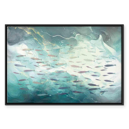 Leinwandbild - School of small fish