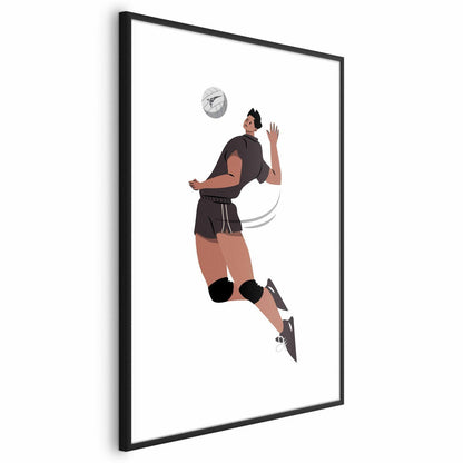 Poster - Volleyball Player on a Light Background - Illustration