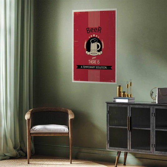 Poster Premium Beer – Vintage-Werbung mit Bier-Charme